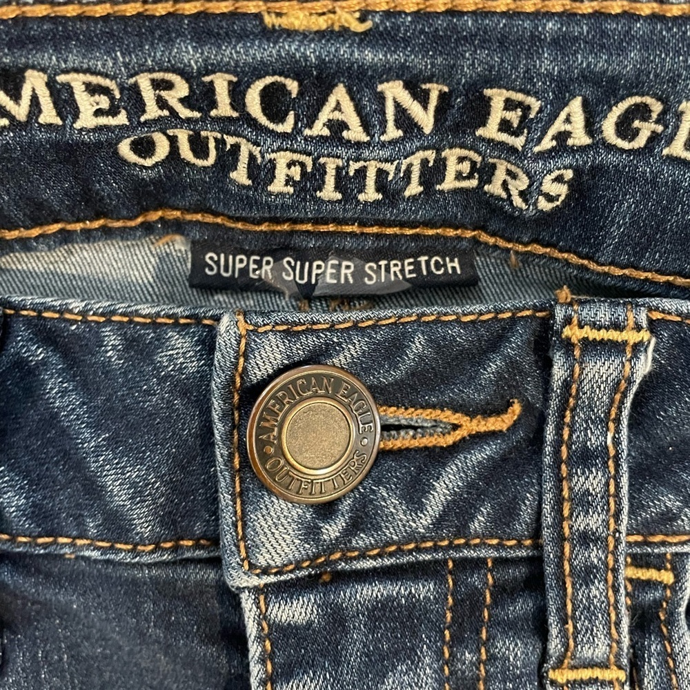 American Eagle Outfitters Size 2 Women’s Jeggings Distressed Blue Jeans - Picture 4 of 7
